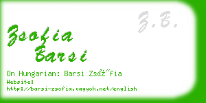 zsofia barsi business card